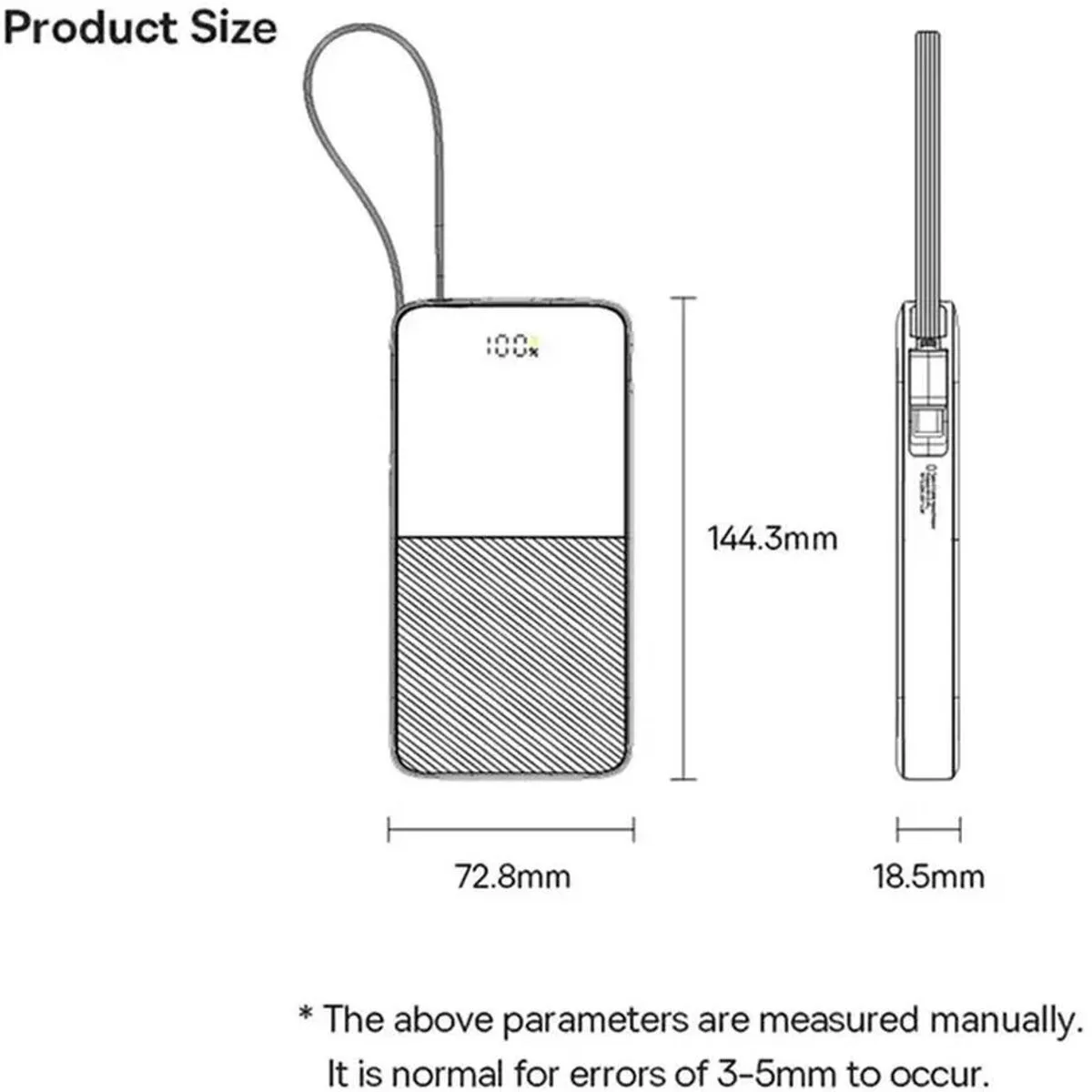 Baseus P10077101113-00 Powerbank 10000mAh - 20W - Zwart