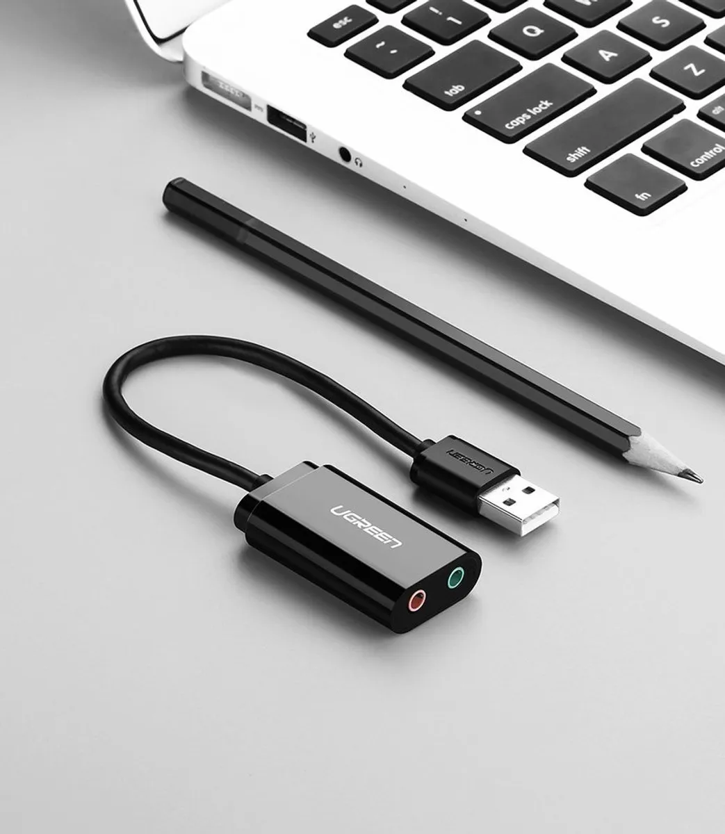 UGREEN 1019867 Externe Geluidskaart USB - 3,5mm Mini-Jack 15cm