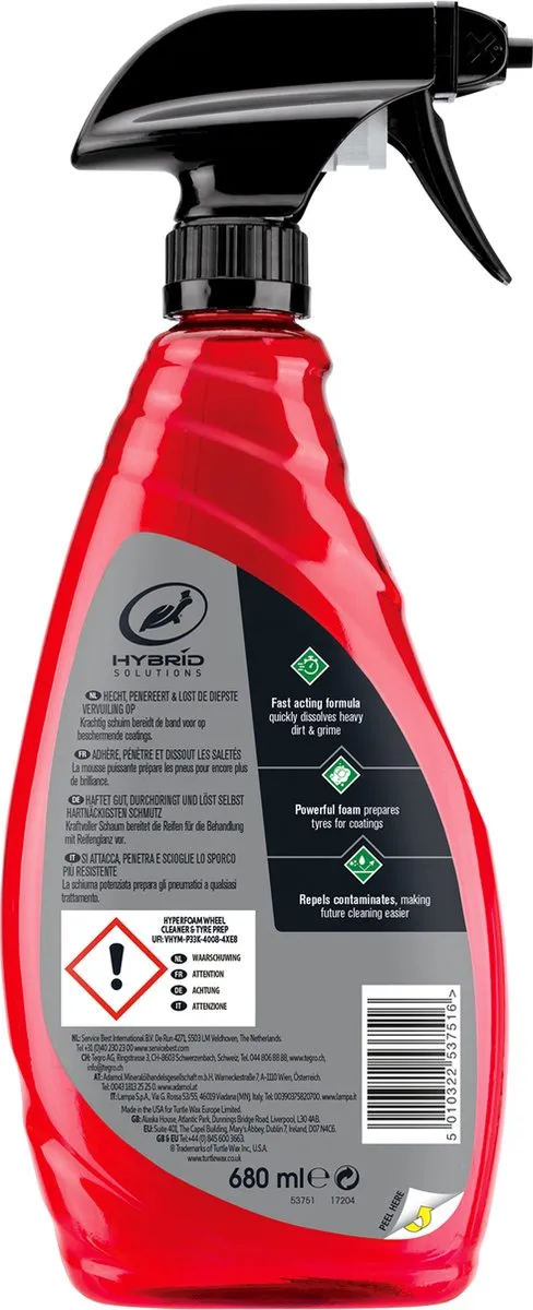 Turtle Wax HS Hyperfoam Wheel & Tyre Cleaner 680ml - afbeelding 6 van 6