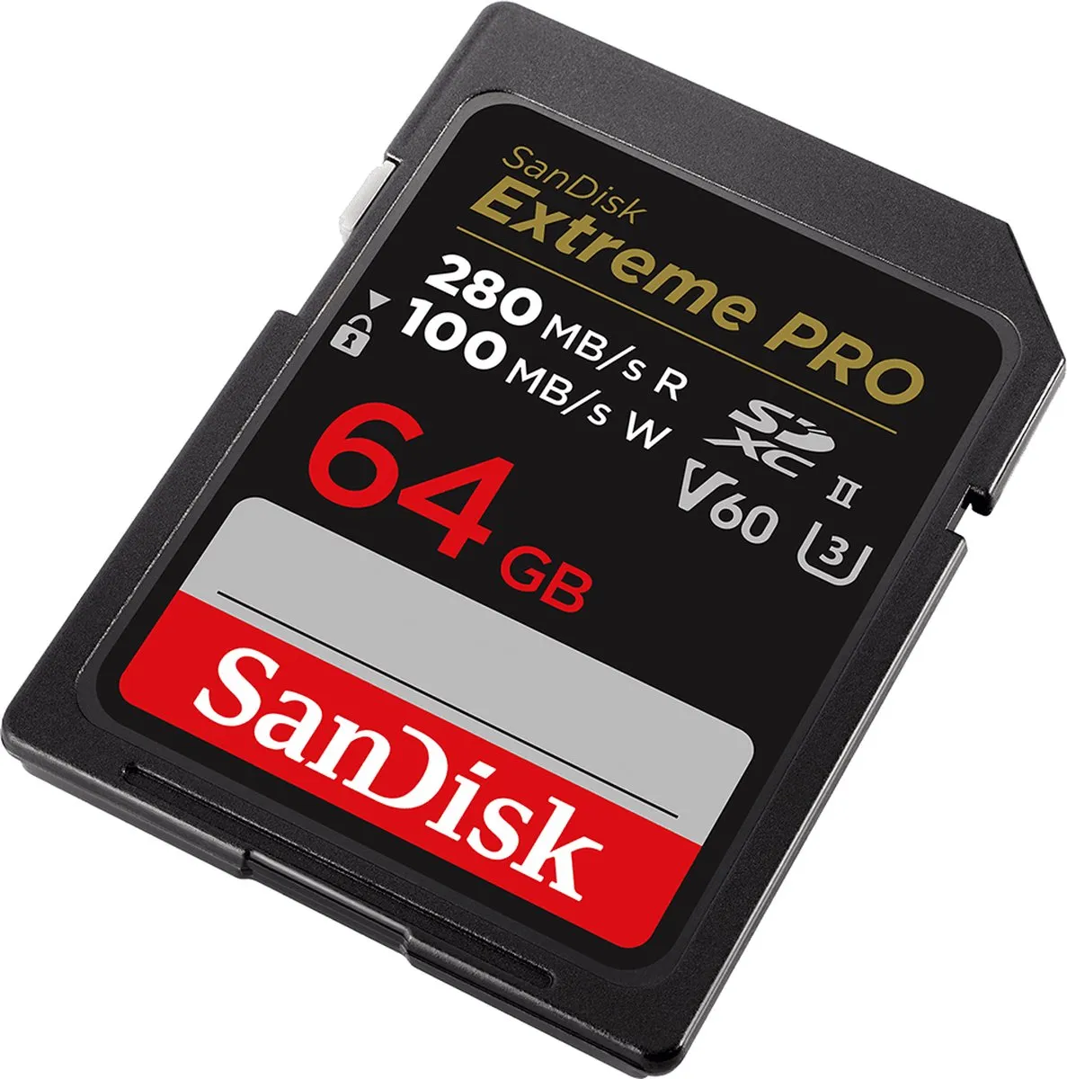 SANDISK Pro SD-Kaart 64GB V60 UHS-II 280/100MB/s