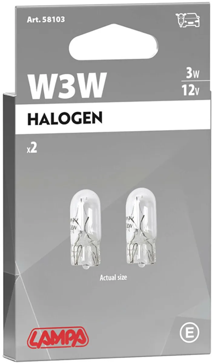 Lampa 12V W3W Wedge Base Lamp 3W - Set van 2 - afbeelding 4 van 5