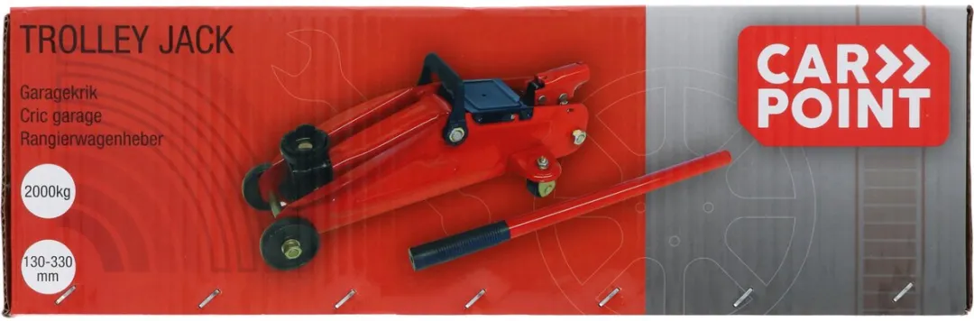 Carpoint Verrijdbare Garagekrik 2000kg - Rood