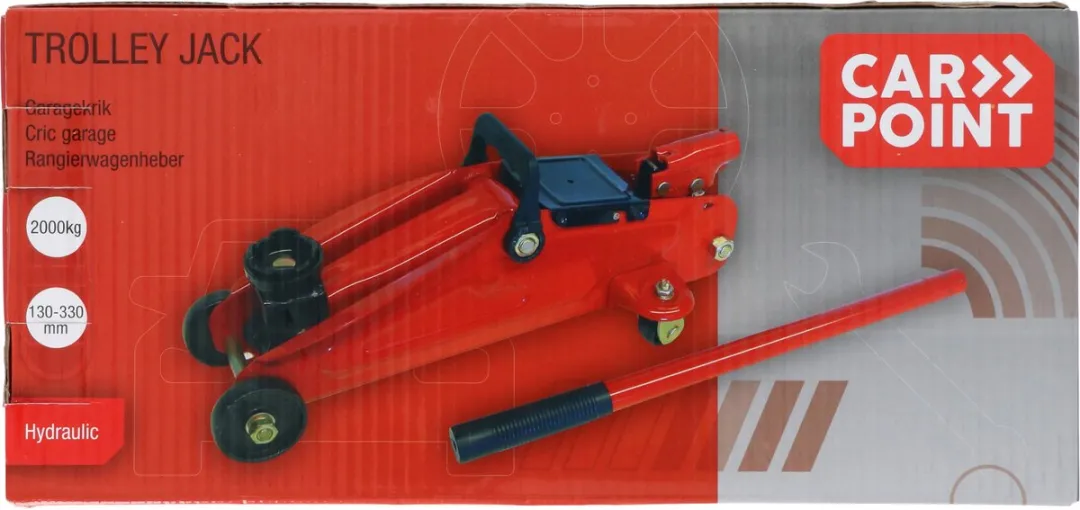 Carpoint Verrijdbare Garagekrik 2000kg - Rood