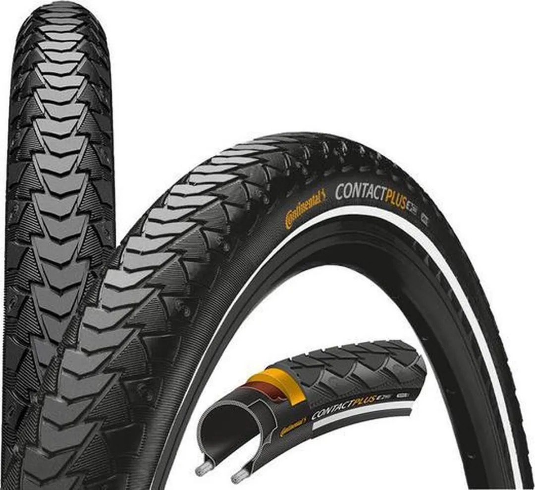 Continental Contact Plus Buitenband 28x1.60/42-622mm - Zwart met reflectie