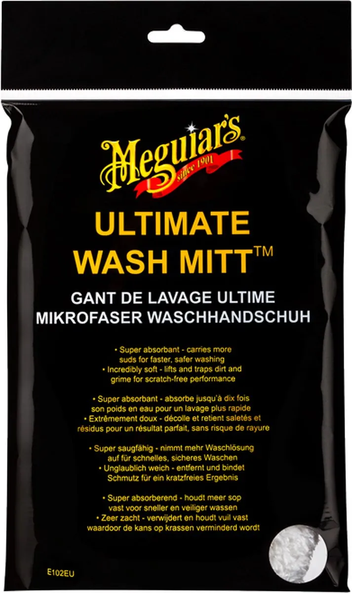 Meguiars Ultimate Wash Mitt 28x20cm - Wit