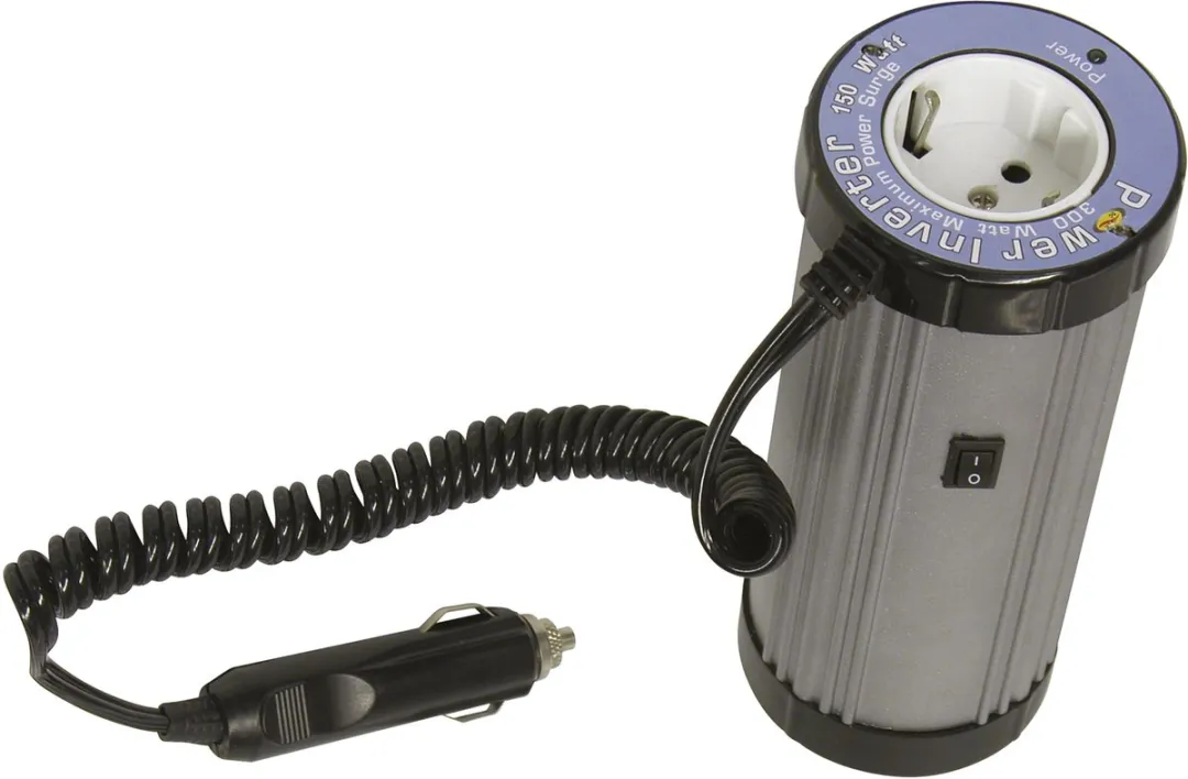 Carpoint Omvormer 12V naar 230V - 150W Continu / 300W Piek - Zilver