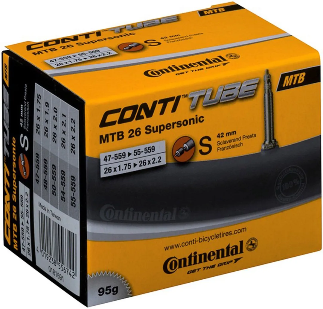 Continental Binnenband Supersonic 26" 47-559 - Zwart
