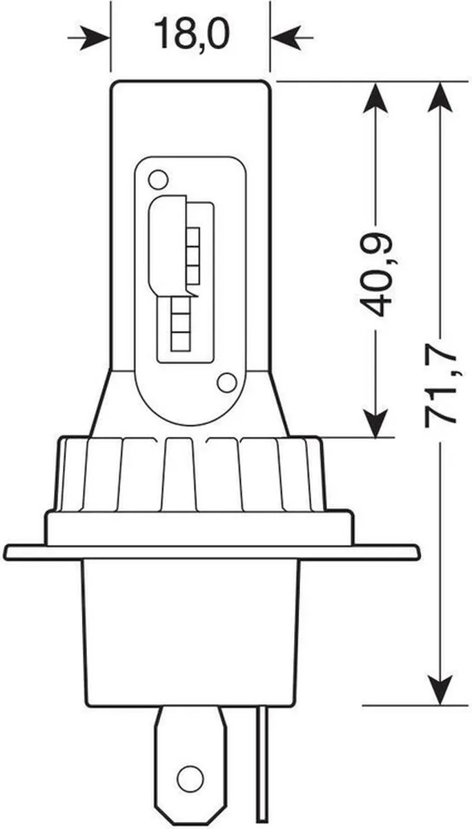 Lampa Halo Led Motor 12/24V H4 15W - 2 Stuks - 6500K - 4000 Lumen