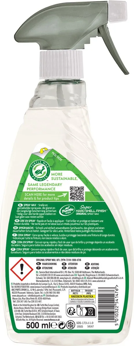 Turtle Wax Super Hard Shell Finish Spraywax 500ml
