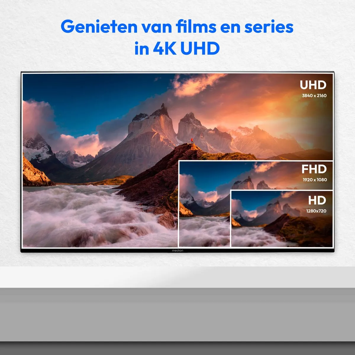 Medion X15032 50 inch QLED TV - 4K Smart Fire TV - Zwart