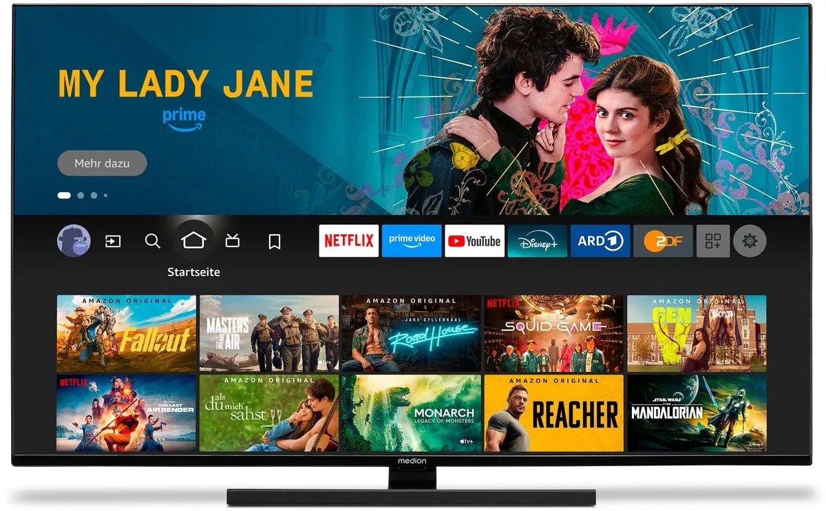 Medion X15032 50 inch QLED TV - 4K Smart Fire TV - Zwart