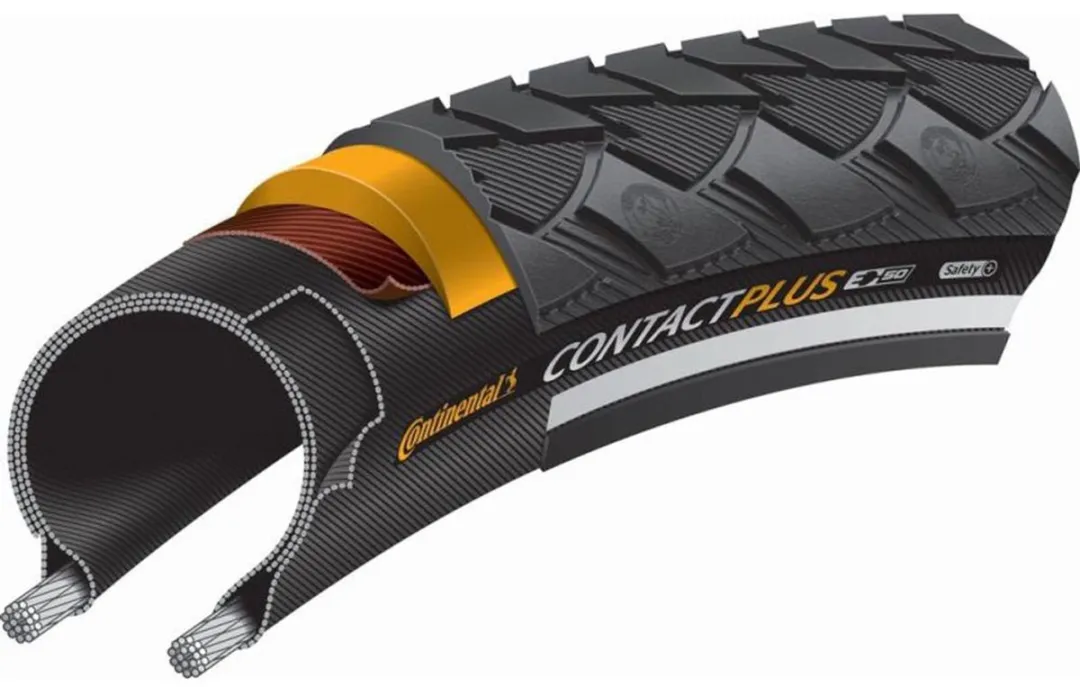 Continental Contact Plus Clincher 28-622 Banden - 28x1 5/8x1 1/8" - Zwart