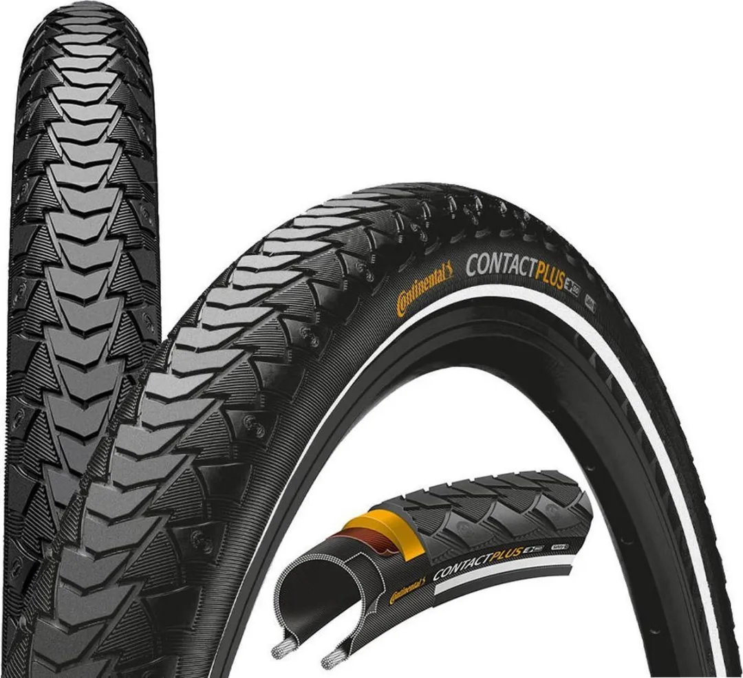 Continental Contact Plus Clincher 28-622 Banden - 28x1 5/8x1 1/8" - Zwart