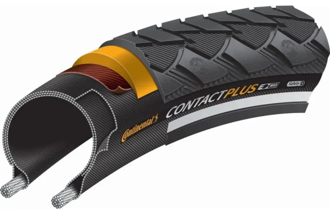 Continental Contact Plus Clincher 28-622 Banden - 28x1 5/8x1 1/8" - Zwart