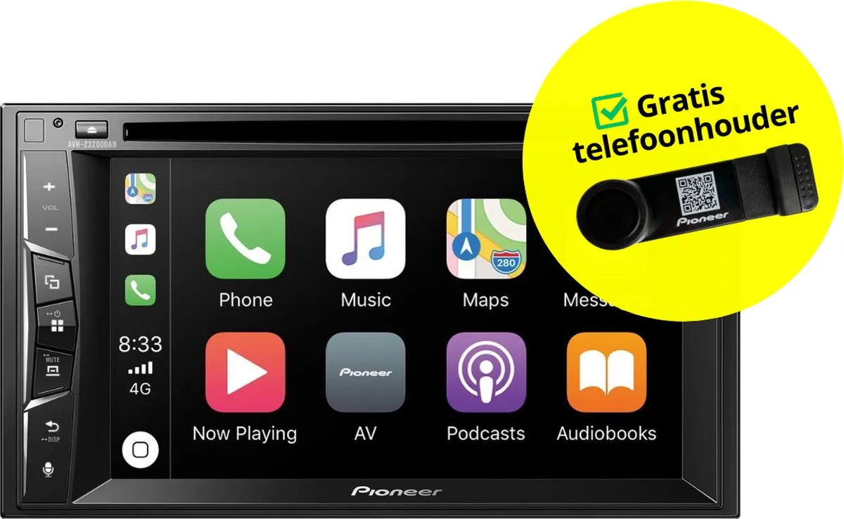 Pioneer AVH-Z3200DAB Autoradio 2-DIN - 50W - Zwart