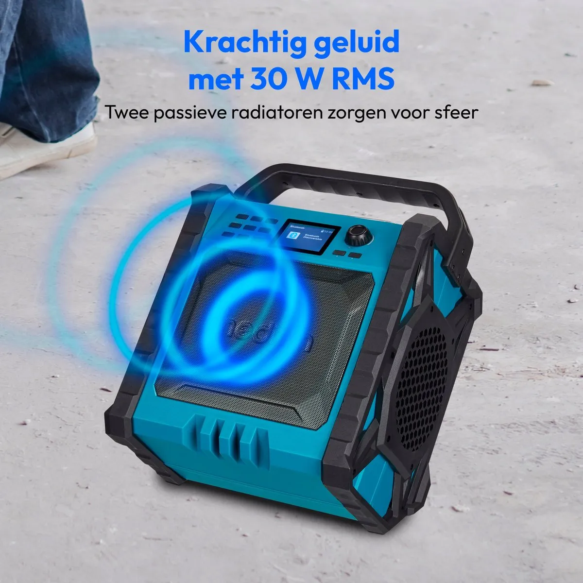 Medion MD43896 Bouwplaatsradio - 15W - DAB+/UKW - Groen