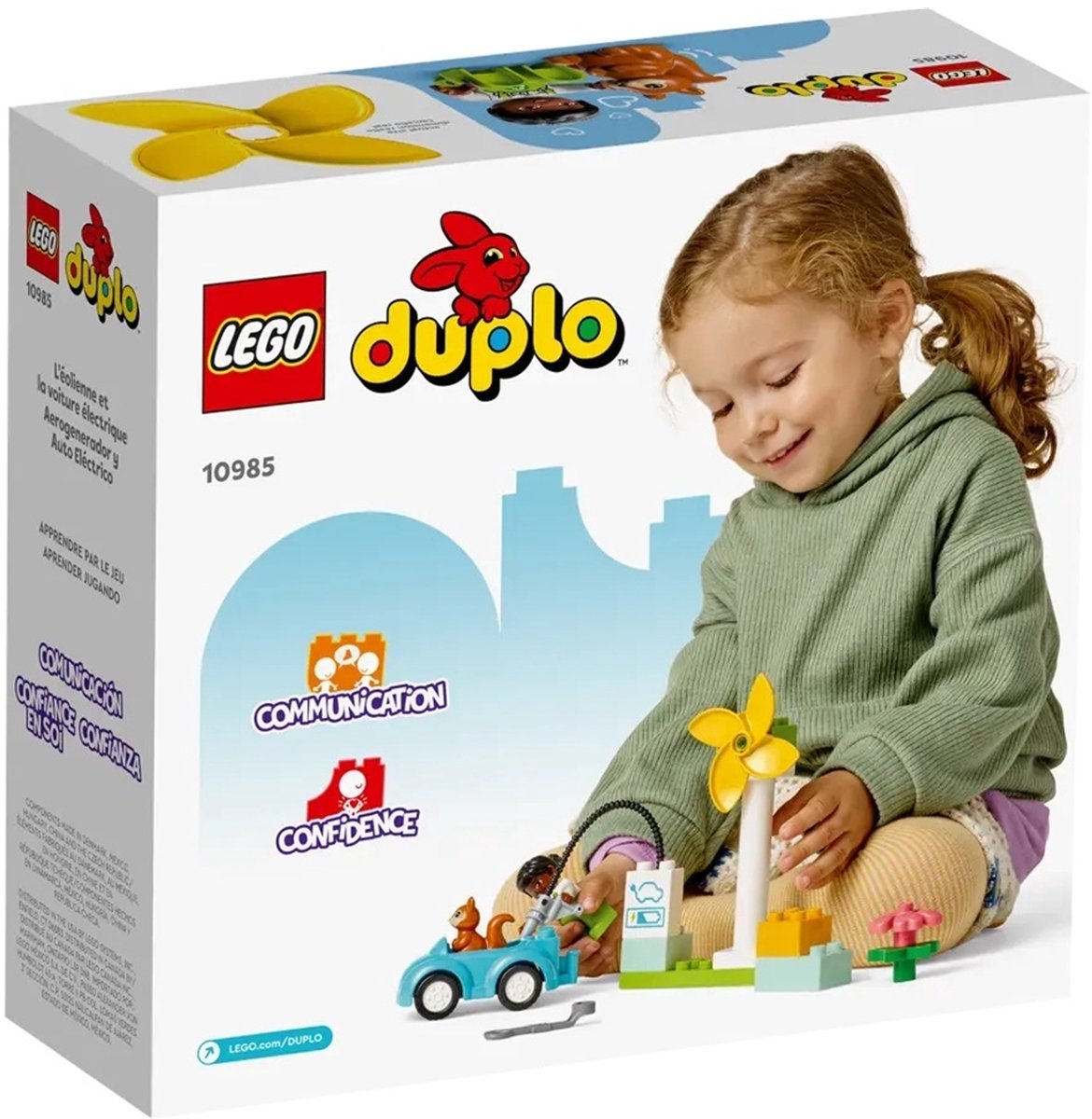 LEGO DUPLO Stad Windmolen en Elektrische Auto Set - 10985