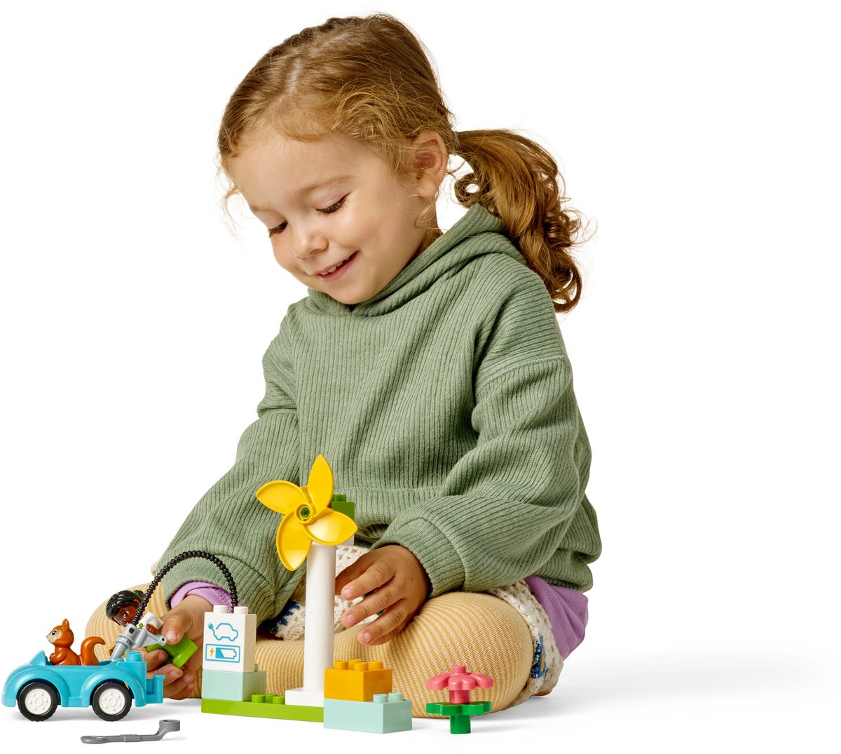 LEGO DUPLO Stad Windmolen en Elektrische Auto Set - 10985