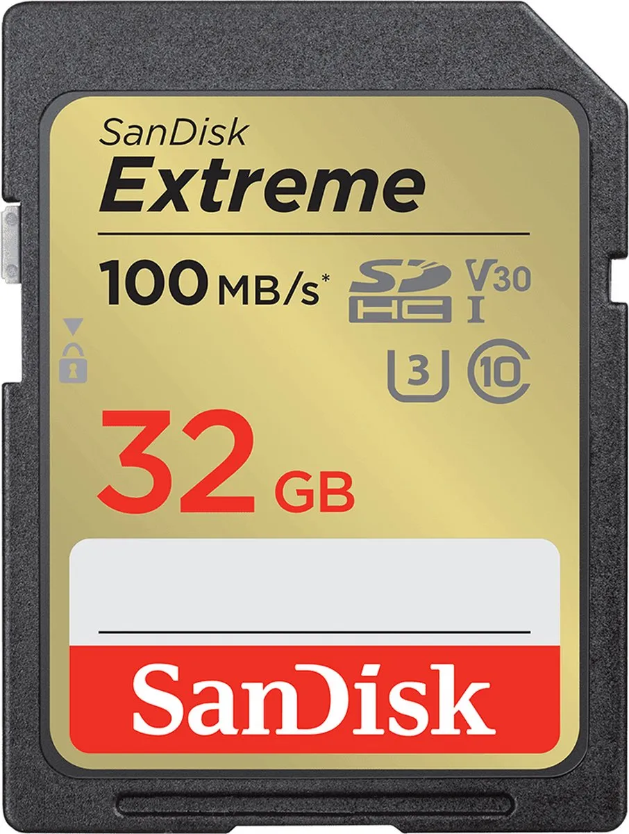 SanDisk Extreme PLUS SDSDXWT-032G-GNCIN SDXC-kaart 32GB