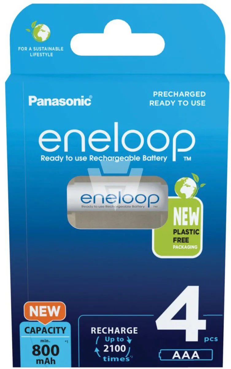 Panasonic Eneloop AAA 800mAh - 4 Stuks