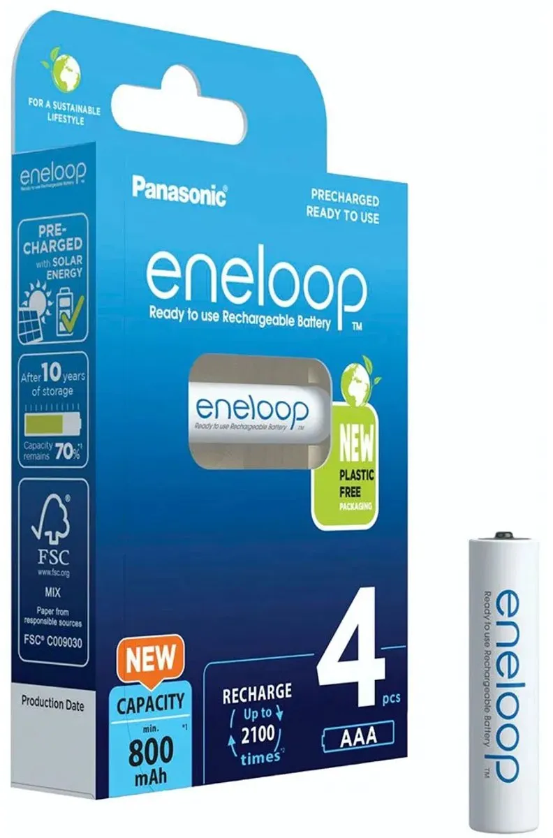 Panasonic Eneloop AAA 800mAh - 4 Stuks