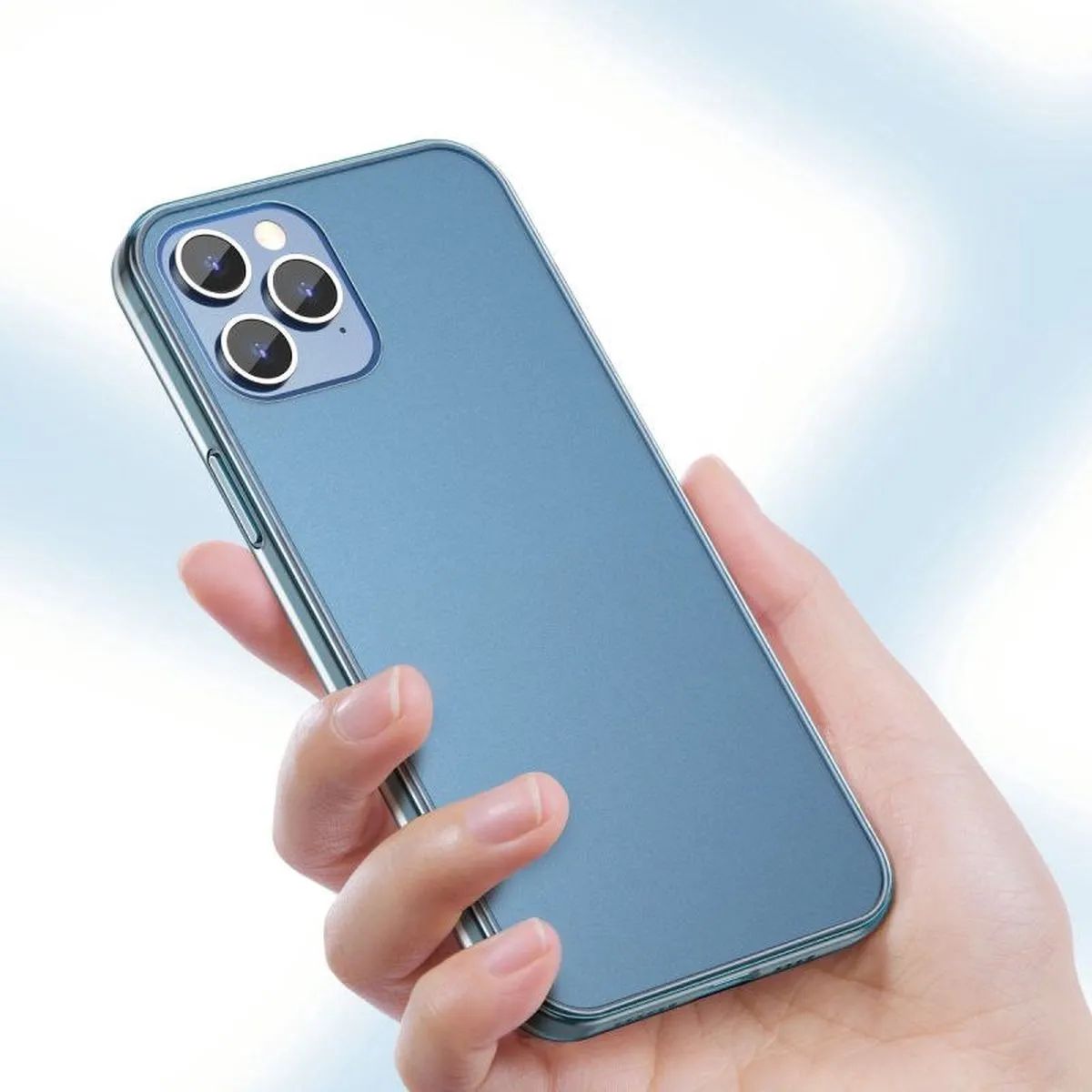 Baseus iPhone 12 Pro Max Hoesje Frosted Glass - Wit - afbeelding 4 van 6