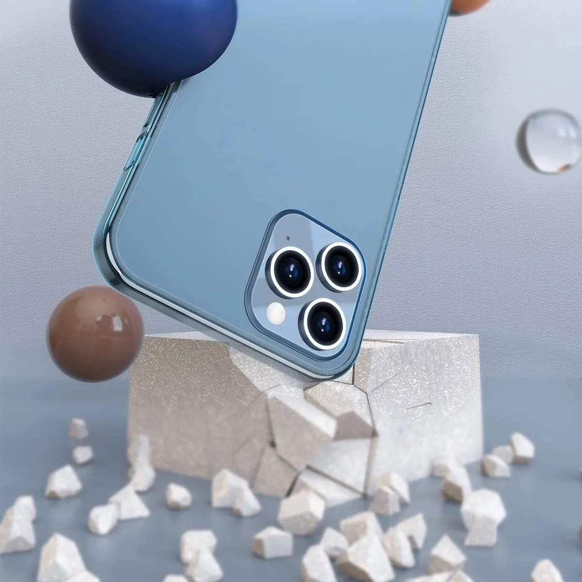 Baseus iPhone 12 Pro Max Hoesje Frosted Glass - Wit - afbeelding 6 van 6