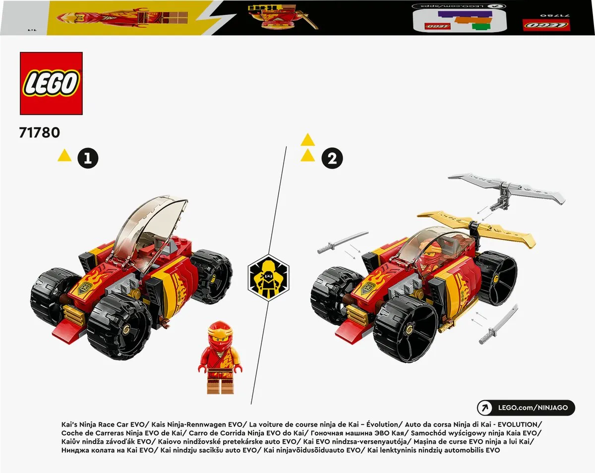 LEGO Ninjago Kai's Ninja Racewagen EVO 71780 - 94 Stukken