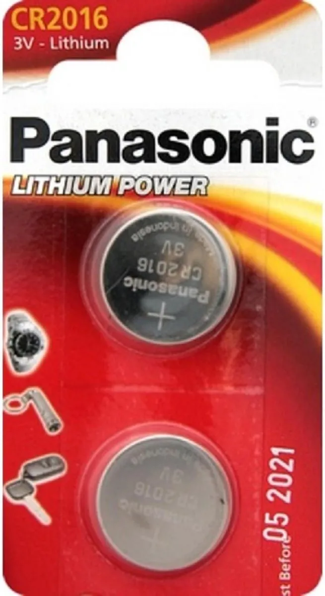 Panasonic Lithium Power CR2016 Knoopcelbatterij - 90mAh - 2 Stuks
