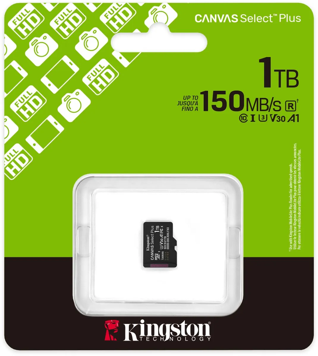 Kingston Canvas Select Plus SDCS3/1TBSP microSDXC 1TB - A1
