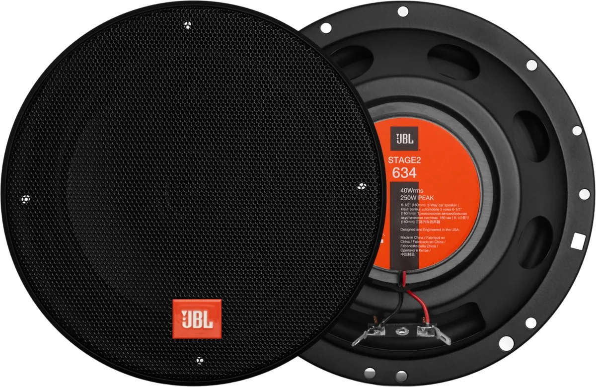 JBL Stage2 634 Autospeakers 250W - 4-delig - Zwart - afbeelding 6 van 6