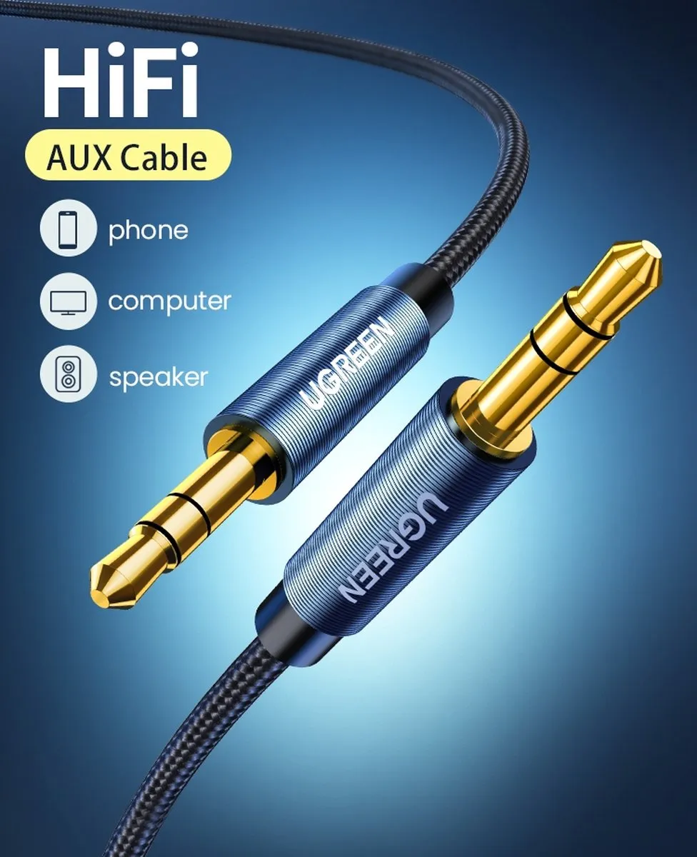 UGREEN 10688 Audiokabel 3.5mm - 3m - Blauw