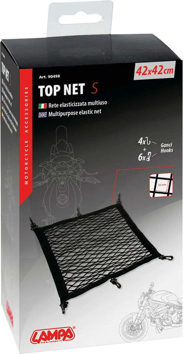 Lampa Bagagenet Helmnet Motor - 42x42cm - S - Zwart - afbeelding 4 van 6