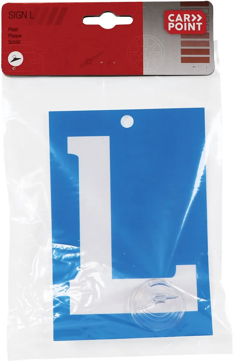 Carpoint L-Vormig Zuignapplaatje - Blauw
