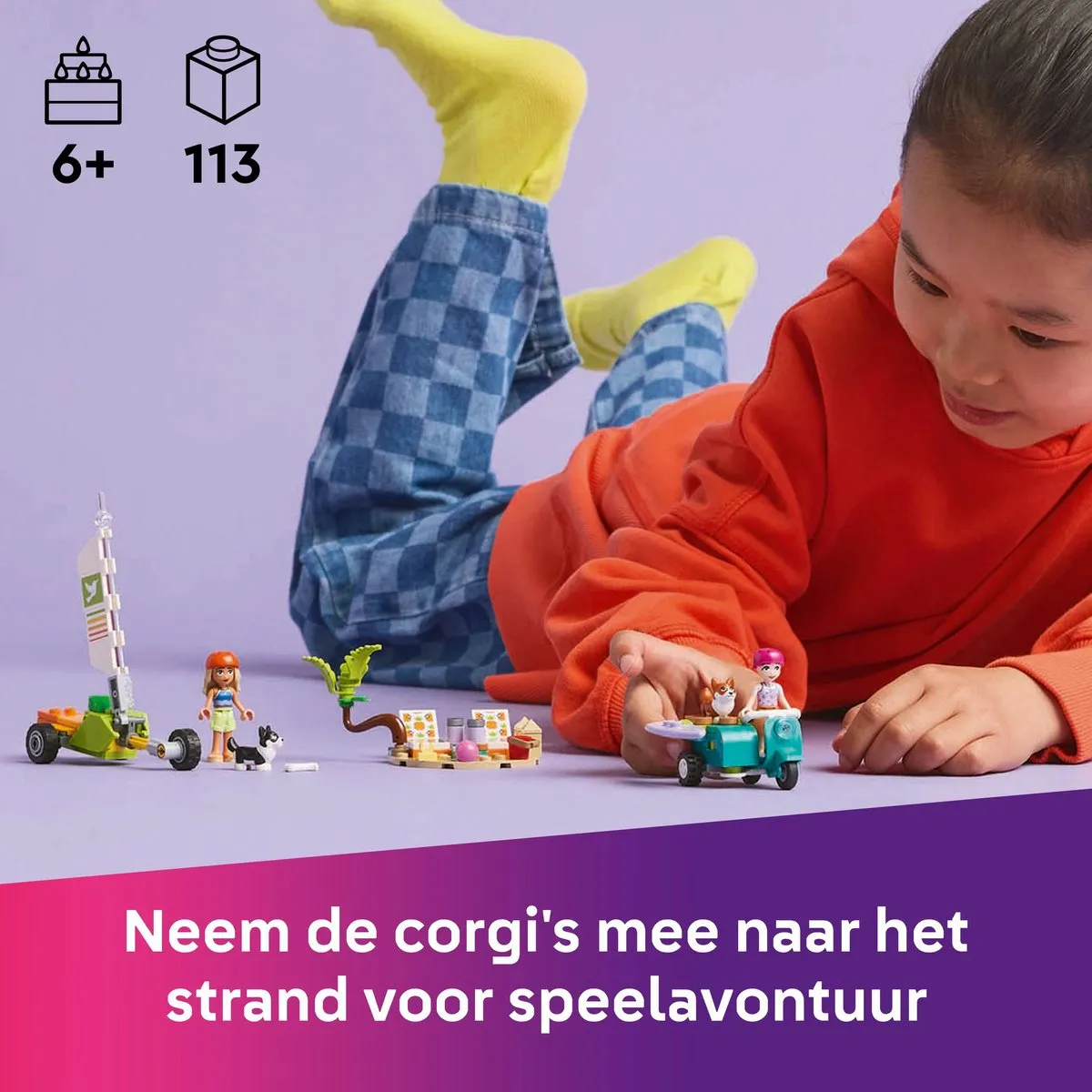 LEGO Friends 42641 Surf- en Scooterplezier - 113 Stukken