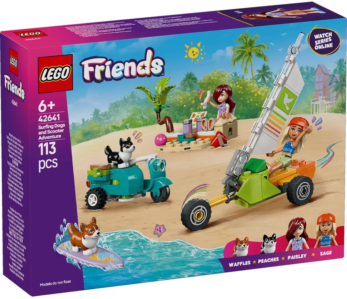 LEGO Friends 42641 Surf- en Scooterplezier - 113 Stukken