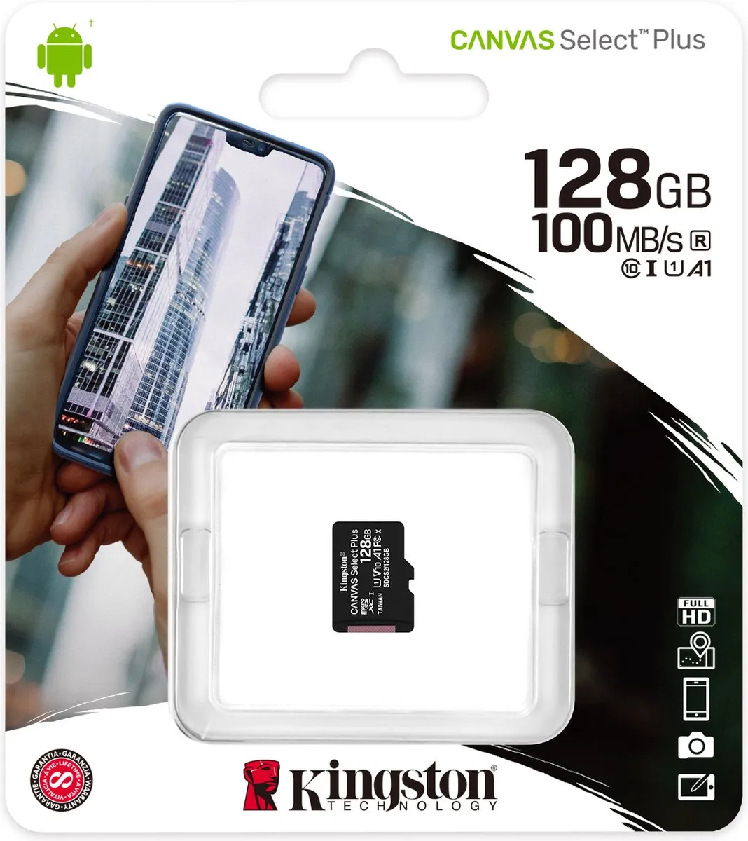 Kingston 128GB microSDHC Canvas Select Plus