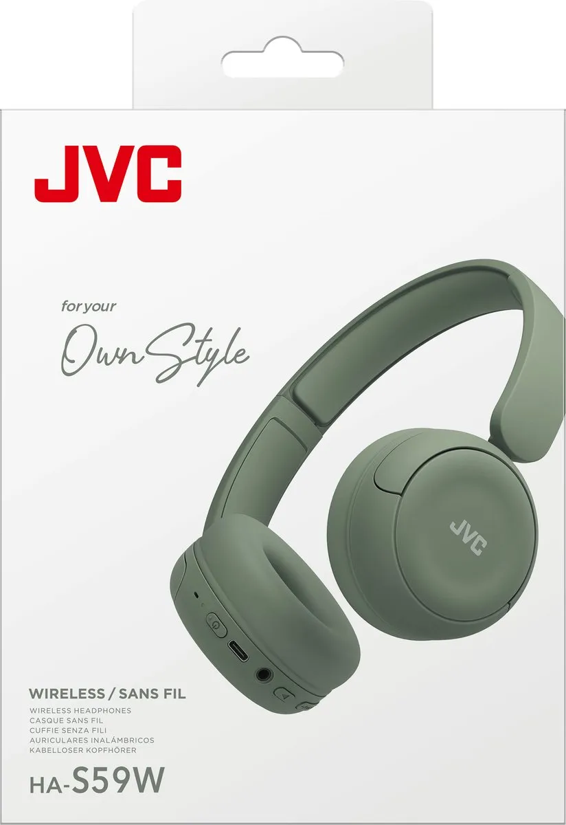 JVC HA-S59W Draadloze Hoofdtelefoon - 50 uur batterij - Groen