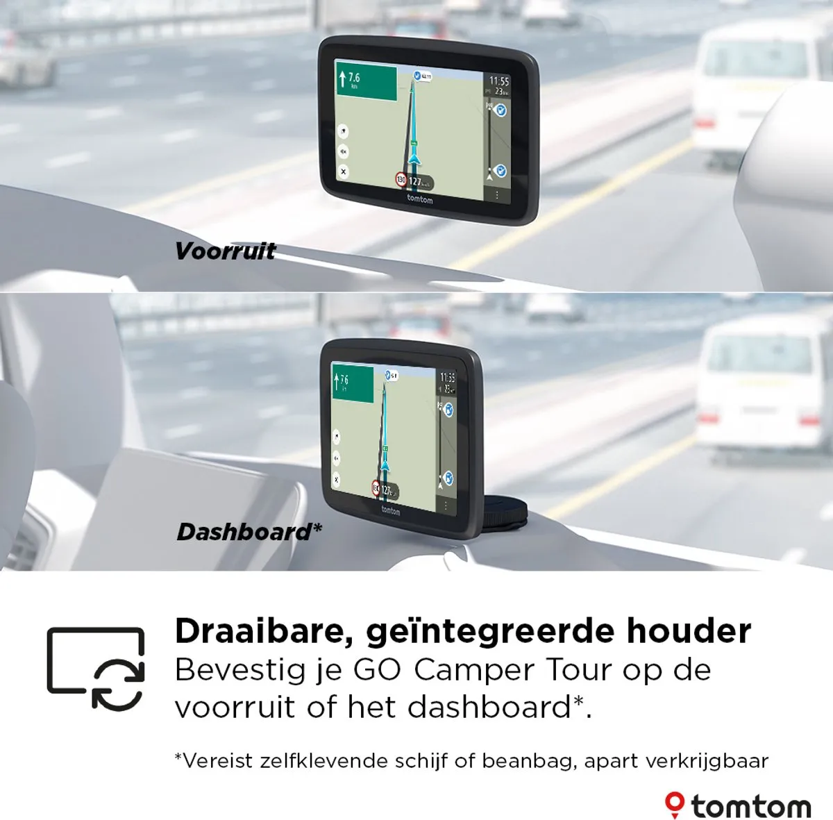 TomTom GO Camper Tour 2nd GEN Navigatie - Europa - Zwart - afbeelding 6 van 6