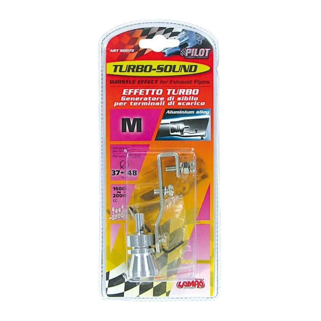 Lampa Turbo-Sound M Uitlaatfluit - 37mm - Zilver