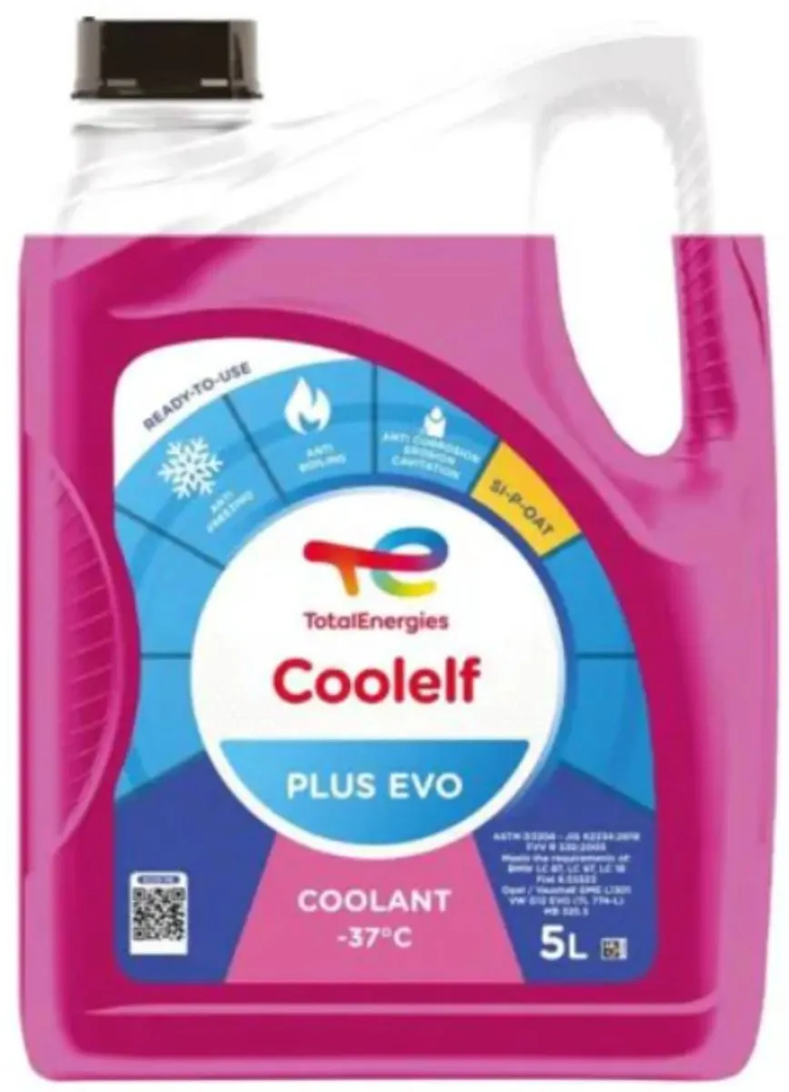 Total Coolelf Plus Evo Koelvloeistof -50°C - 5 Liter - Meerkleurig