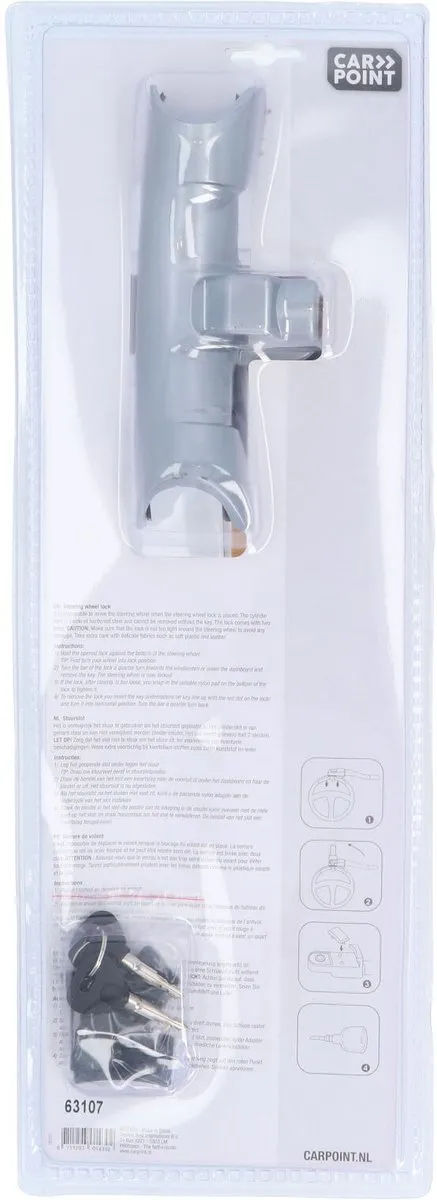 Carpoint Stuurslot Rotarylock - Geel/Zwart - afbeelding 6 van 6