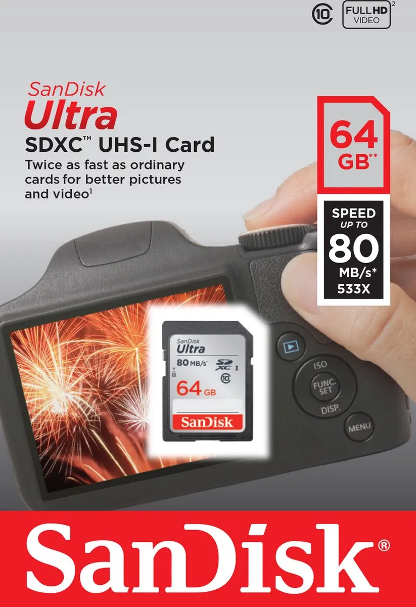 SanDisk Ultra SDXC 64GB - 80MB/s