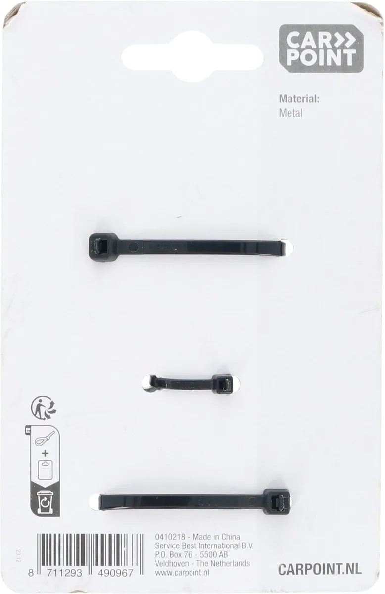 Carpoint Opschroefhaak Metaal 72mm - 4 Stuks