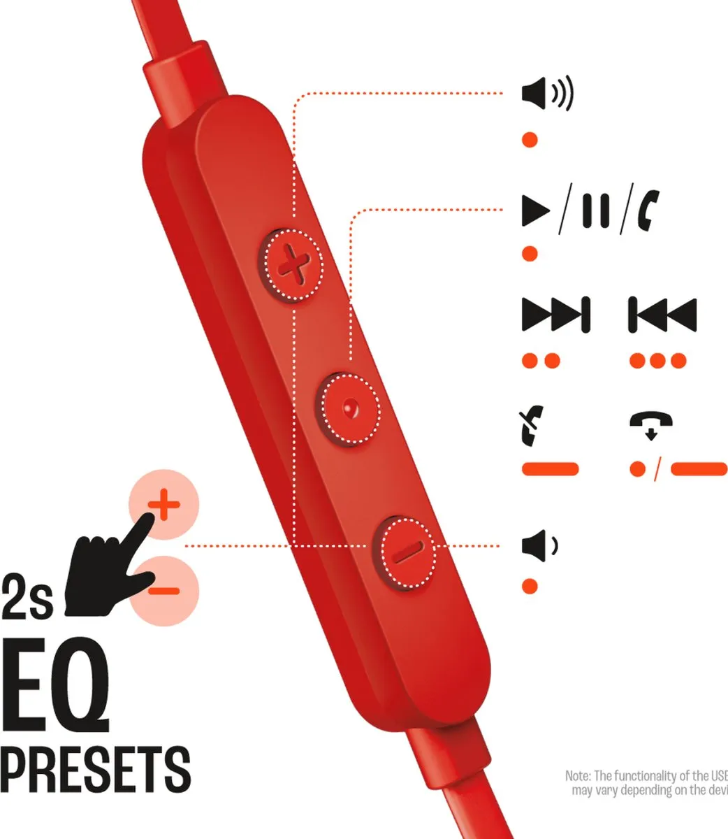 JBL Tune 305C USB-C Oordopjes - Rood