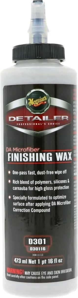 Meguiar's DA Microfiber Finishing Wax – Afwerkingswax voor Microvezelpads