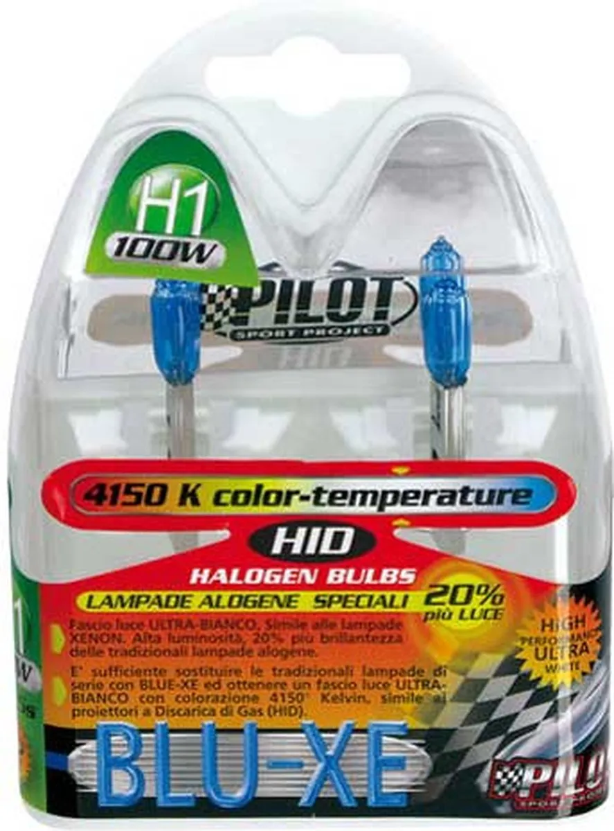 Lampa Blu-Xe H1 Halogeenlamp 12V 100W P14,5s - Blauw - 2 Stuks