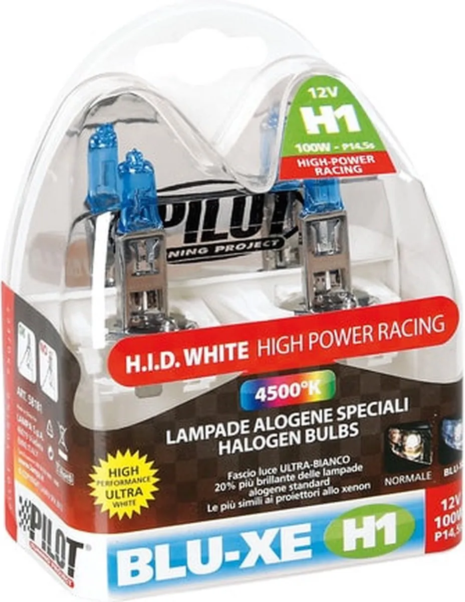 Lampa Blu-Xe H1 Halogeenlamp 12V 100W P14,5s - Blauw - 2 Stuks