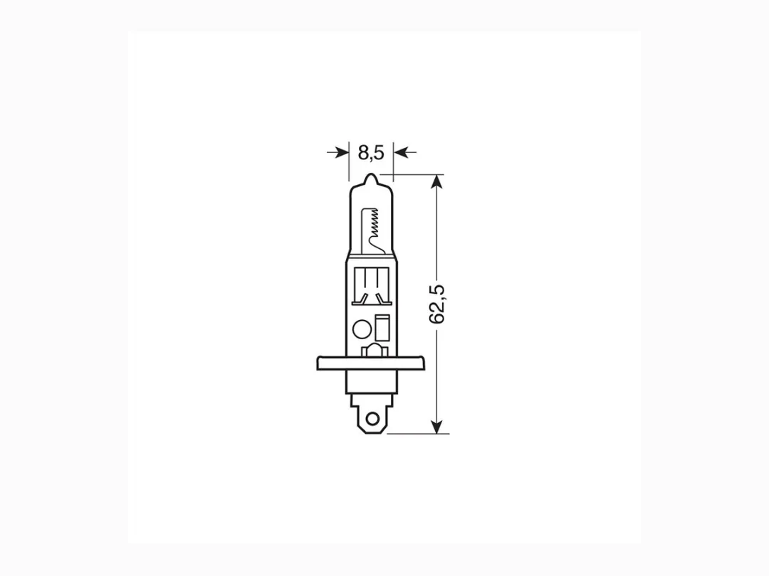 Lampa Blu-Xe H1 Halogeenlamp 12V 100W P14,5s - Blauw - 2 Stuks - afbeelding 6 van 6