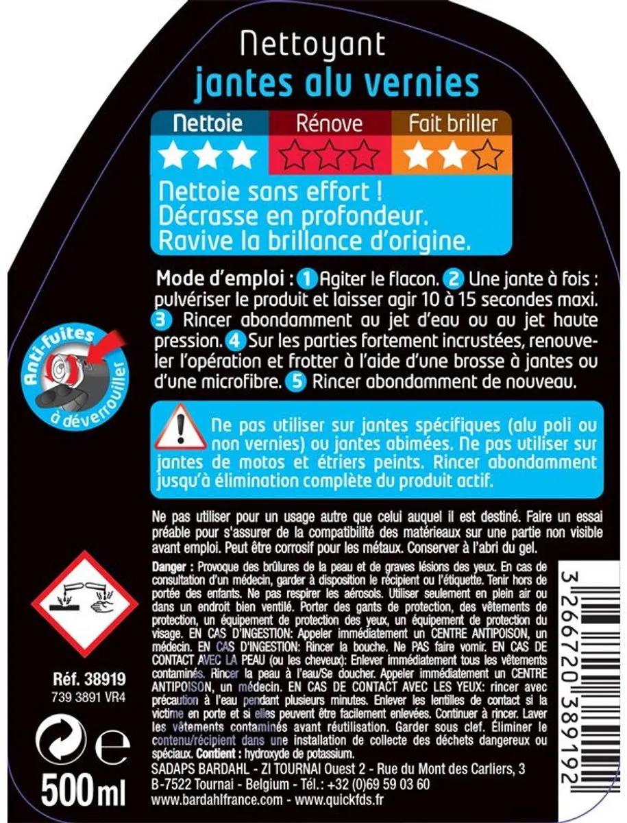 Bardahl Wielreiniger 500ml